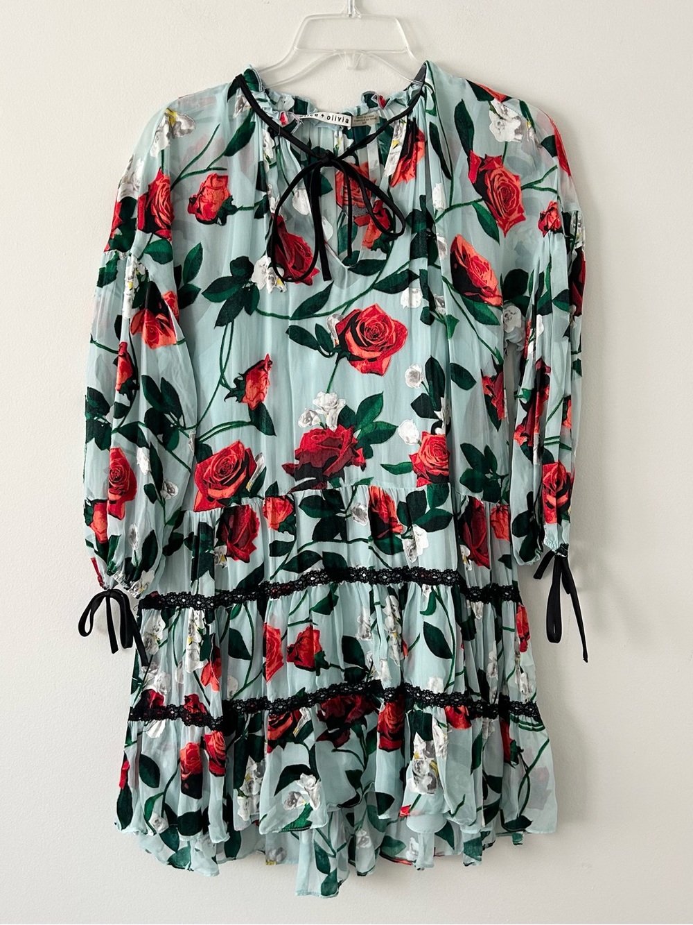 Alice + Olivia Arnette Rosebud Mini Dress